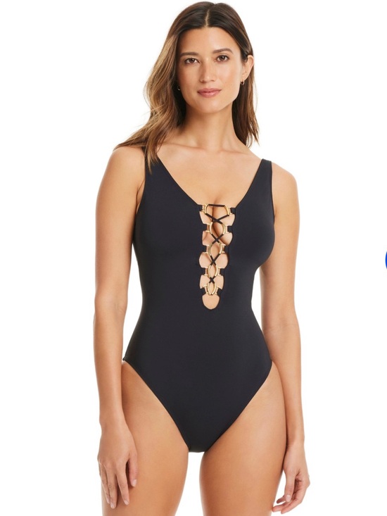 Bleu Rod Beattie Other - Bleu Rod Beattie Do It Sexy Lace Down One-Piece Swimsuit